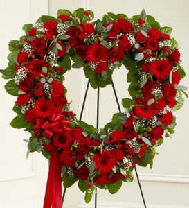 Red Sympathy Standing Open Heart