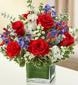 Red, White and Blue Simplicity Bouquet (image for) Red, White and Blue Simplicity Bouquet