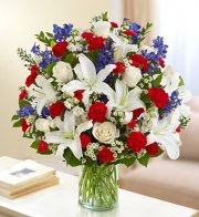 Red, White and Blue Sincerest Sorrow Arrangement