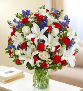 (image for) Red, White and Blue Sincerest Sorrow Arrangement