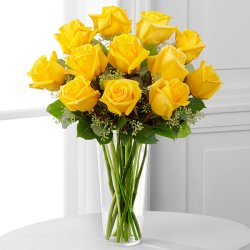 Yellow Rose Bouquet - 1 Dozen (image for) Yellow Rose Bouquet - 1 Dozen