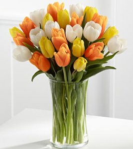 Heat is On Summer Tulip Bouquet - 20 Tulips