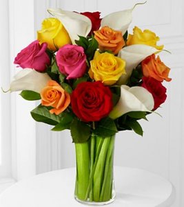 Color Crush Rose & Calla Lily Bouquet Color Crush Rose & Calla Lily Bouquet