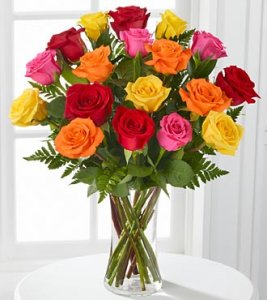 Gratitude's Glow Mixed Rose Bouquet Gratitude's Glow Mixed Rose Bouquet