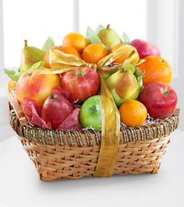 Gourmet Goodness Kosher Fruit Basket (image for) Gourmet Goodness Kosher Fruit Basket