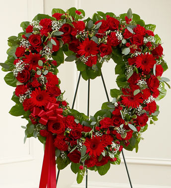 Red Sympathy Standing Open Heart