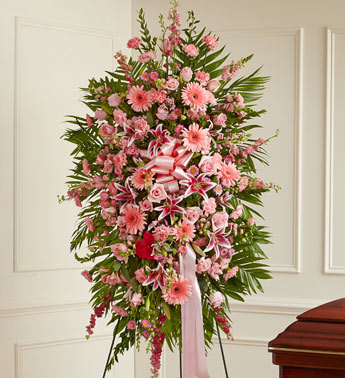 (image for) Pink Sympathy Standing Spray