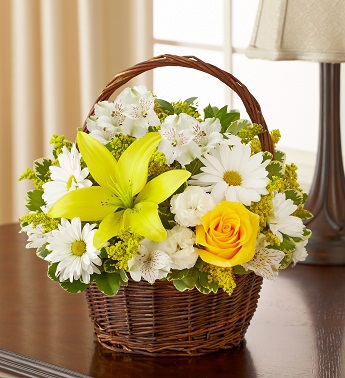 (image for) Yellow & White Blessings Basket