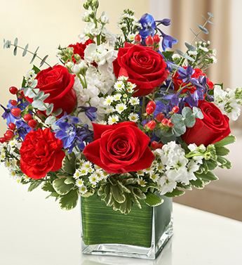 Red, White and Blue Simplicity Bouquet