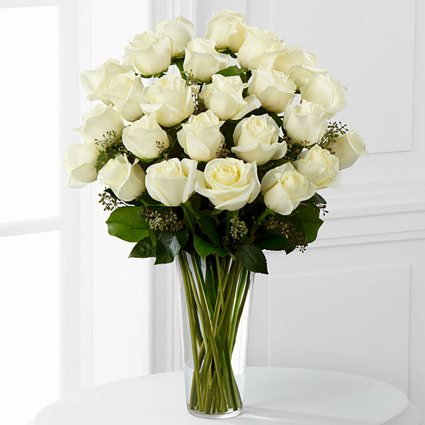 (image for) White Rose Bouquet - 2 Dozen