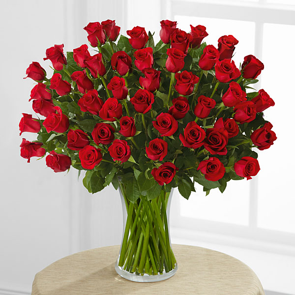 (image for) Fifty Red Roses of Romance Bouquet